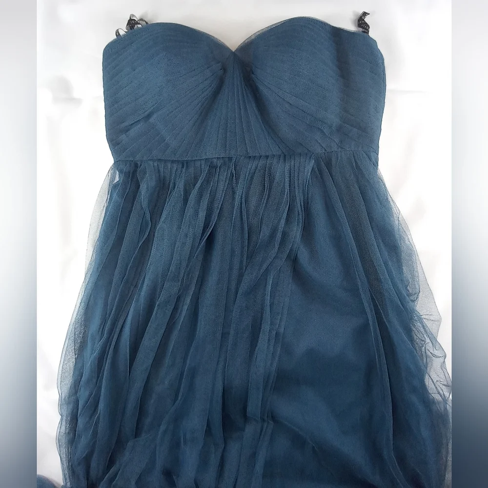 Jenny Yoo Teal One-Shoulder Maxi Dress - Picture 5 of 11